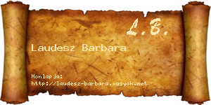Laudesz Barbara névjegykártya